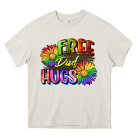 Cream Free dad hugs Heavy Core Tee - CowGirlArtShop