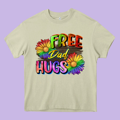 Free Dad Hugs Heavy Core Tee Designed By Cowgirlartshop