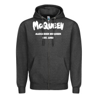 Charcoal Heather Alexander Mcqueen Classic Zipper Hoodie - StudioElite