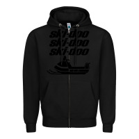 Black vintage ski doo Zipper Hoodie - StudioElite