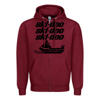 Burgundy vintage ski doo Zipper Hoodie - StudioElite
