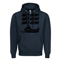 Navy vintage ski doo Zipper Hoodie - StudioElite