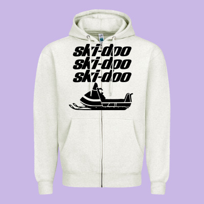 Vintage Ski Doo Zipper Hoodie Designed By Studioelite