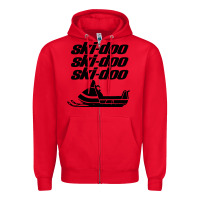 Red vintage ski doo Zipper Hoodie - StudioElite