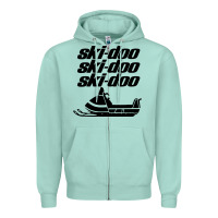 Seafoam vintage ski doo Zipper Hoodie - StudioElite