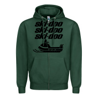 Sports Green vintage ski doo Zipper Hoodie - StudioElite