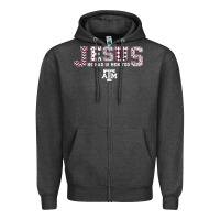 Charcoal Heather Texas A&m Aggies Jesus - Had 12 Men - Patterned Zipper Hoodie - PixelFlow