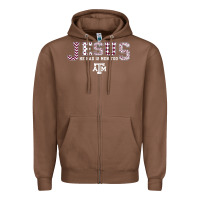 Chestnut Texas A&m Aggies Jesus - Had 12 Men - Patterned Zipper Hoodie - PixelFlow
