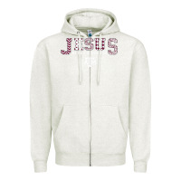 Oatmeal Heather Texas A&m Aggies Jesus - Had 12 Men - Patterned Zipper Hoodie - PixelFlow
