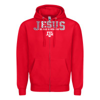 Red Texas A&m Aggies Jesus - Had 12 Men - Patterned Zipper Hoodie - PixelFlow