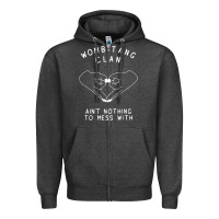 Charcoal Heather womb tang clan ain't nothing to mess with t shirt Zipper Hoodie - PixelFlow