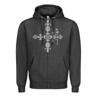 Charcoal Heather haitian veve  voodoo symbol t shirt Zipper Hoodie - PixelFlow