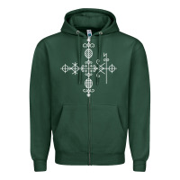 Sports Green haitian veve  voodoo symbol t shirt Zipper Hoodie - PixelFlow