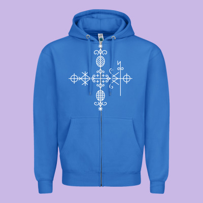 Haitian Veve  Voodoo Symbol T Shirt Zipper Hoodie Designed By Pixelflow