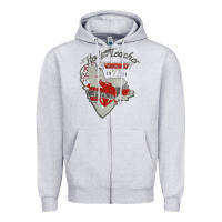 Heather Grey hot teacher halen Essential Zipper Hoodie - PixelFlow