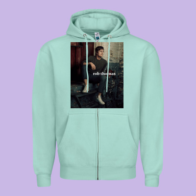 Rob Thomas Zipper Hoodie Designed By Pixelflow