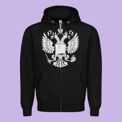 Russian Double Headed Eagle For A Russia Fan Gift T Shirt Zipper Hoodie Designed By Pixelflow