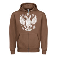 Chestnut russian double headed eagle for a russia fan gift t shirt Zipper Hoodie - PixelFlow