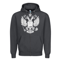 Smoke russian double headed eagle for a russia fan gift t shirt Zipper Hoodie - PixelFlow