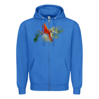 True Royal wild red cardinal bird long sleeve Zipper Hoodie - PixelFlow
