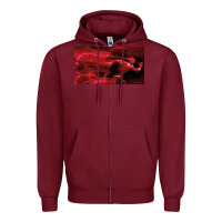 Burgundy The Flash Zipper Hoodie - PixelFlow