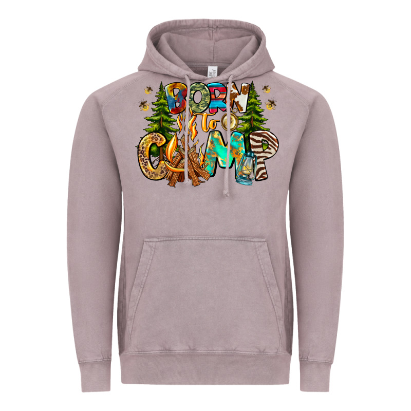 Born To Camp Vintage Hoodie by CowhideDigitalArt | Teevron