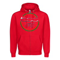 Red fiat 500   italy Zipper Hoodie - PixelFlow