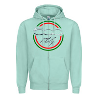 Seafoam fiat 500   italy Zipper Hoodie - PixelFlow