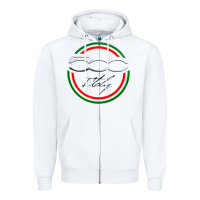 White fiat 500   italy Zipper Hoodie - PixelFlow
