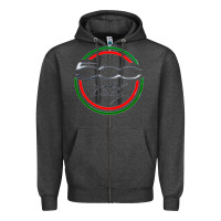 Charcoal Heather fiat 500   italy Zipper Hoodie - PixelFlow