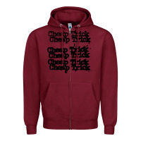 Burgundy cheap trick Zipper Hoodie - PixelFlow