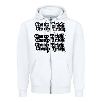 White cheap trick Zipper Hoodie - PixelFlow