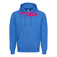 True Royal Teenage Head Print (Pink) Plain Zipper Hoodie - PixelFlow