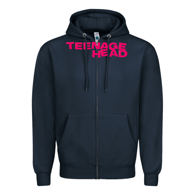 Teenage Head Print (pink) Plain Zipper Hoodie by PixelFlow | Teevron