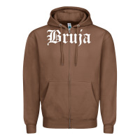 Chestnut womens bruja old english chola witchy v neck t shirt Zipper Hoodie - PixelFlow