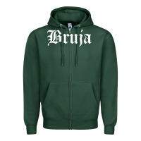 Sports Green womens bruja old english chola witchy v neck t shirt Zipper Hoodie - PixelFlow