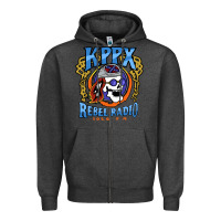 Charcoal Heather Kppx Rebel Radio Zipper Hoodie - PixelFlow