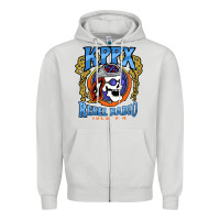 Dove Grey Kppx Rebel Radio Zipper Hoodie - PixelFlow