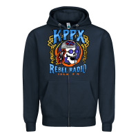 Navy Kppx Rebel Radio Zipper Hoodie - PixelFlow