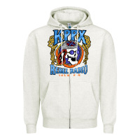 Oatmeal Heather Kppx Rebel Radio Zipper Hoodie - PixelFlow