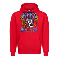 Red Kppx Rebel Radio Zipper Hoodie - PixelFlow