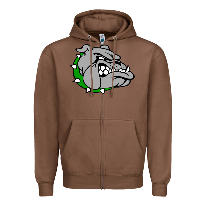 Ashville High School, Ashville Bulldogs Zipper Hoodie by PixelFlow | Teevron