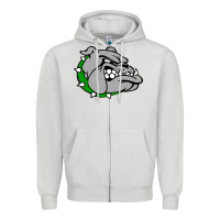 Dove Grey ashville high school, ashville bulldogs Zipper Hoodie - PixelFlow