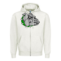 Oatmeal Heather ashville high school, ashville bulldogs Zipper Hoodie - PixelFlow