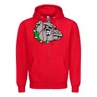Red ashville high school, ashville bulldogs Zipper Hoodie - PixelFlow