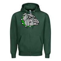 Sports Green ashville high school, ashville bulldogs Zipper Hoodie - PixelFlow