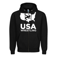 Black usa power united states Zipper Hoodie - PixelFlow