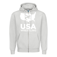 Dove Grey usa power united states Zipper Hoodie - PixelFlow