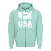 Seafoam usa power united states Zipper Hoodie - PixelFlow