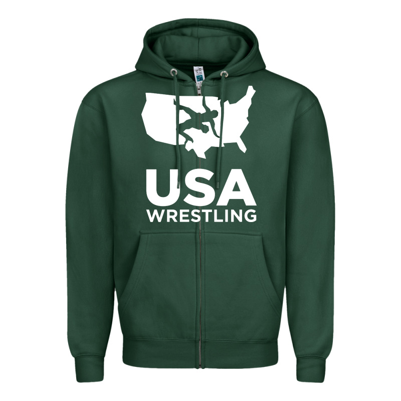 Usa Power United States Zipper Hoodie by PixelFlow | Teevron